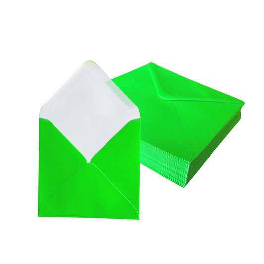 Pack of 1000 Vivid Green 130x130mm Gummed Envelopes
