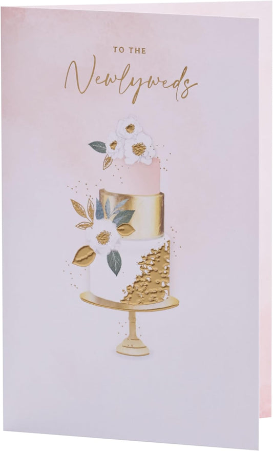 Stylish Cake Design Wedding Day Card