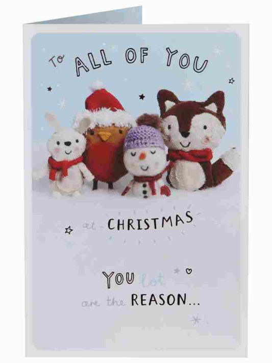 You Lot Are The Reason For All of You Christmas Card 