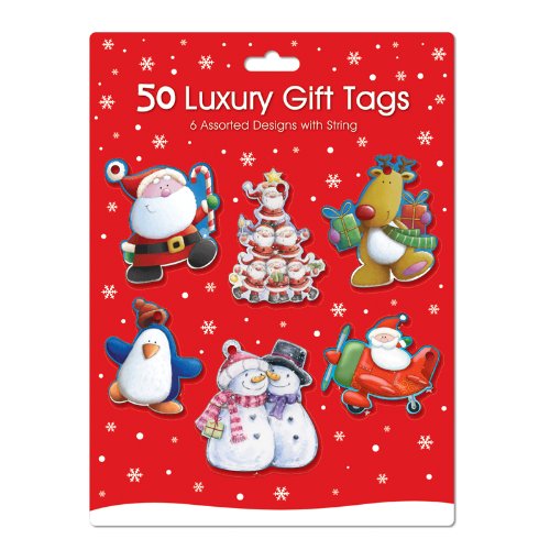 Pack Of 50 Luxury Christmas Gift Tags