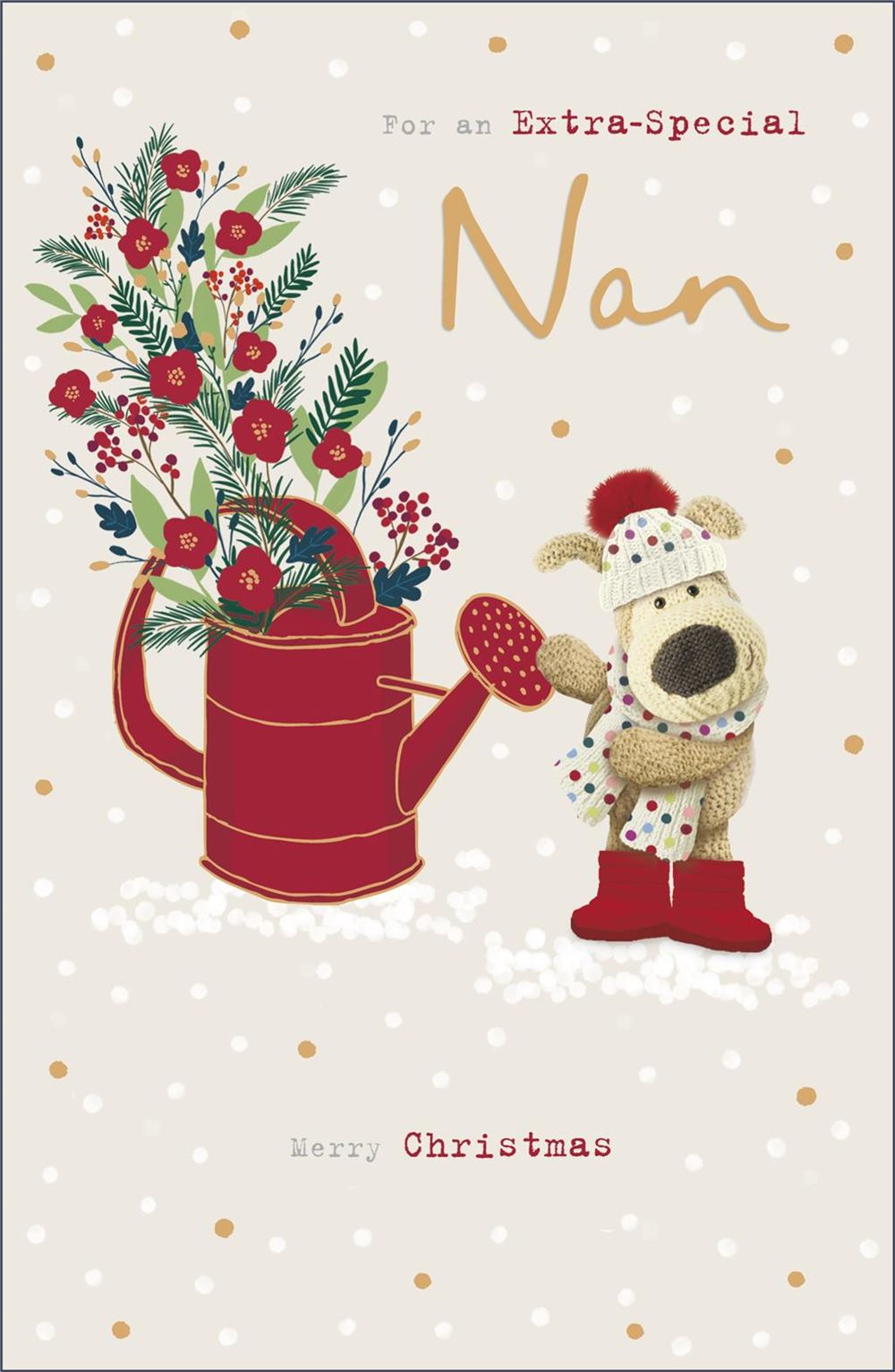 Boofle Next To Water Can Nan Christmas Card