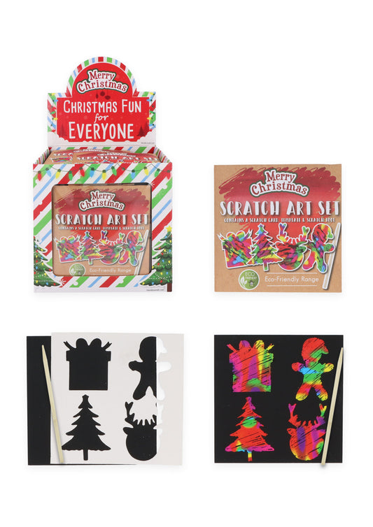 Box of 108 Eco-Friendly Christmas Magic Colour Scratch Sets