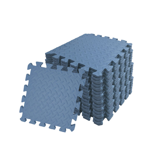 Pack of 80 30x30cm Blue Grey Coloured 1cm Thick EVA Foam Mats