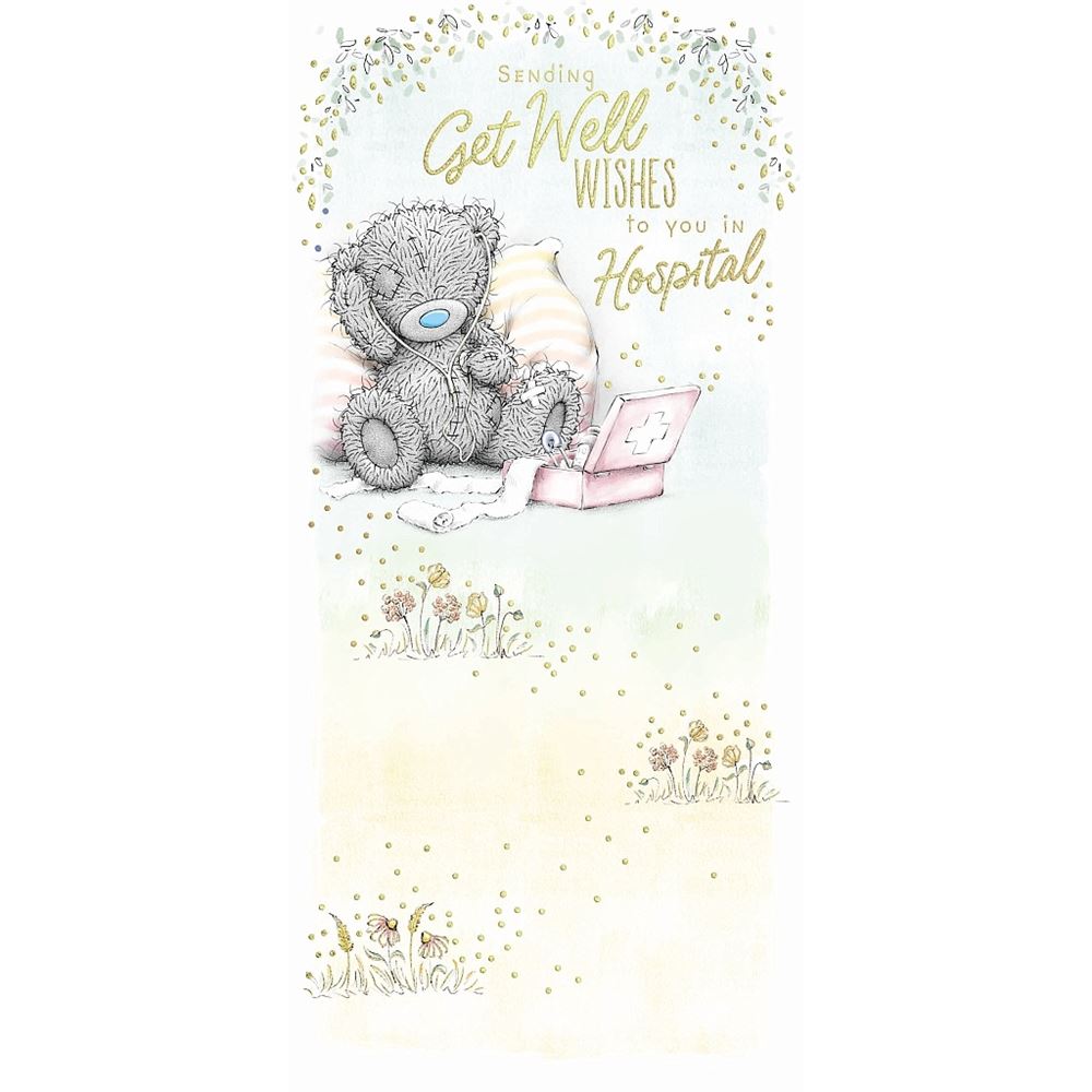 Bear With First Aid Kit Get Well In Hospital Cute Card