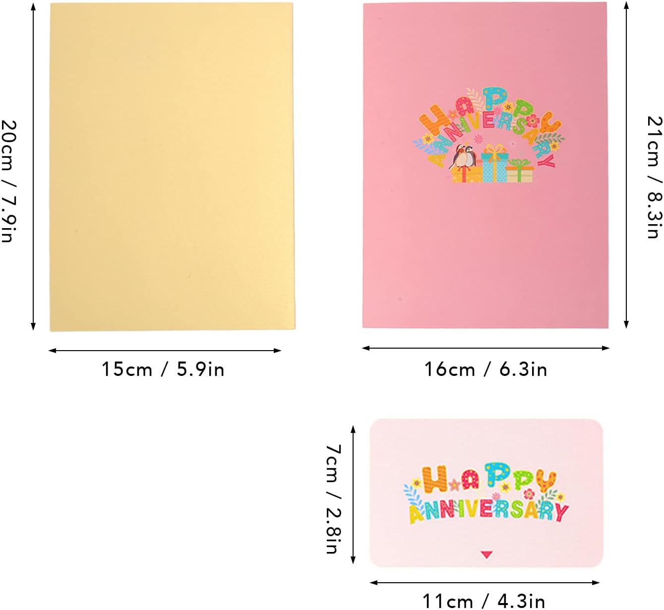 Joyful Birds & Blooms Customizable 3D Pop Up Anniversary Card
