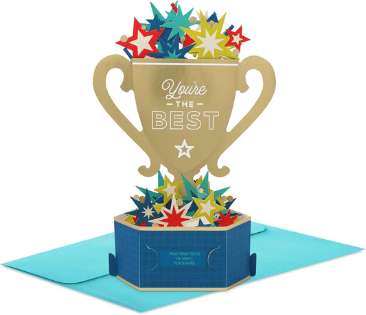 Paper Wonder Pick a Title Customizable Pop Up Card for Mother's Day, Coach, Teacher, Grad, Nurse