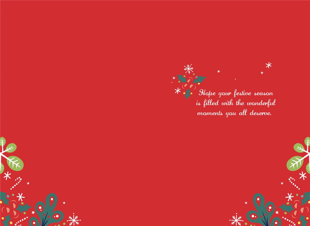 Festive Floral Design To All Chiristmas Card