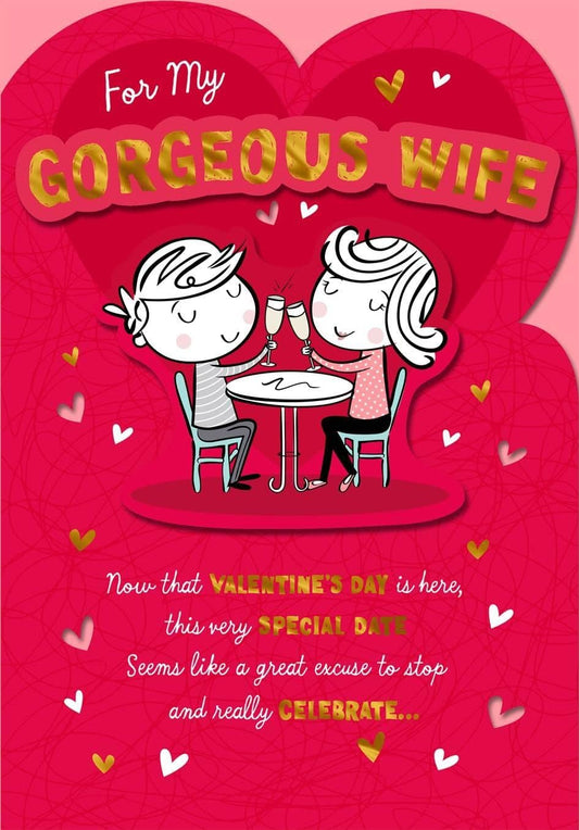 For My Gorgeous Wife Valentine's Day Card