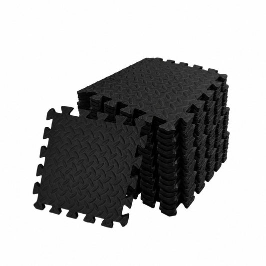 Pack of 80 30x30cm Black Coloured 1cm Thick EVA Foam Mats