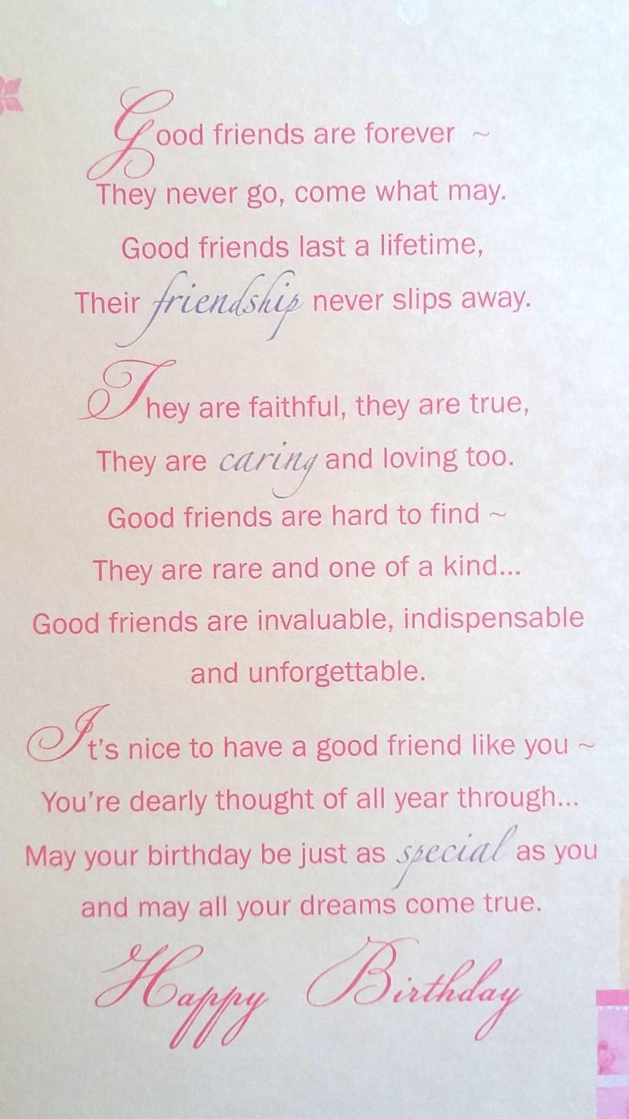 Special Friend Sentimental Verse Flowers And Presents Design Birthday Card