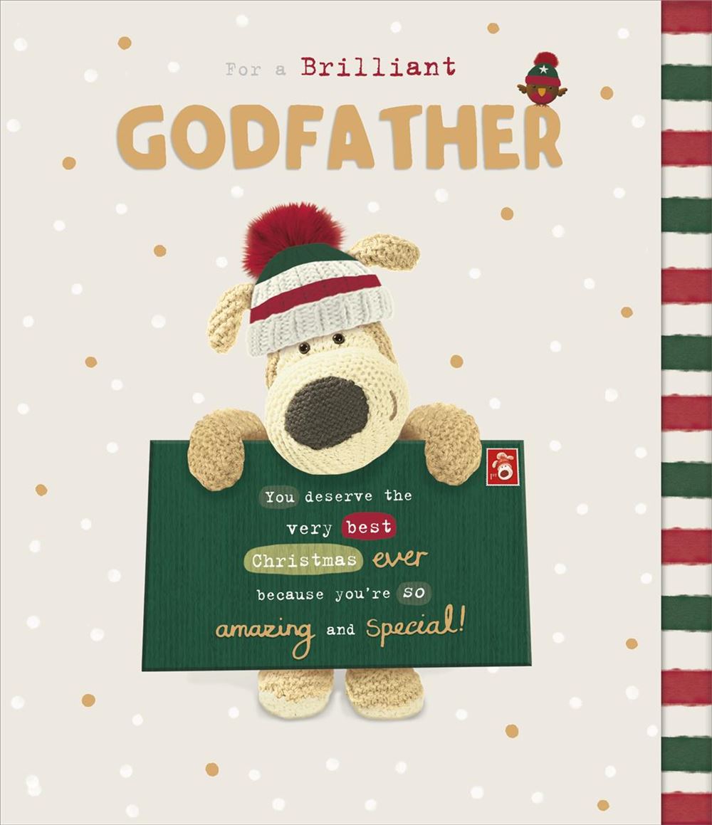 Boofle With Envelope Godfather Christmas Card