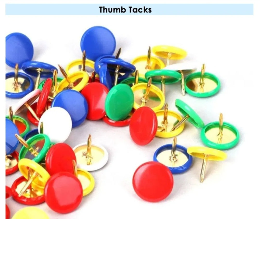Pack of 500 Vinyl Coated Thumbtacks 11mm
