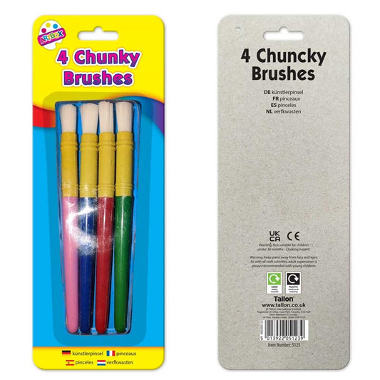 Artbox Chunky Plastic Handle Brush (Pack of 4)