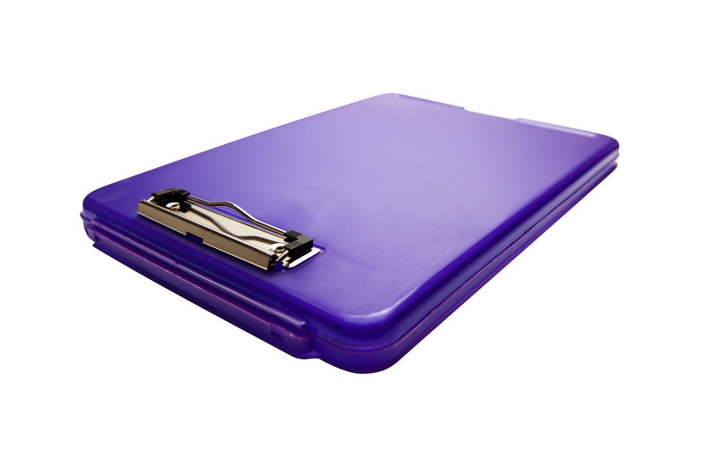 Pack of 2 A4 Purple Clipboard Box Files - Storage Filing Case