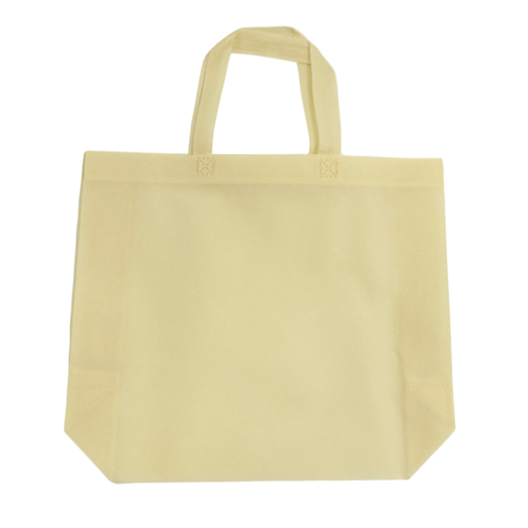 Pack of 50 Ivory Coloured 35x25x10cm Non-Woven Bags with Handle