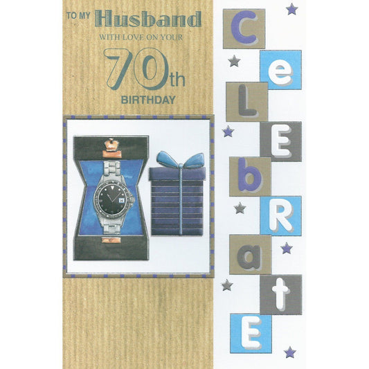 To My Husband With Love On Your 70th Birthday card