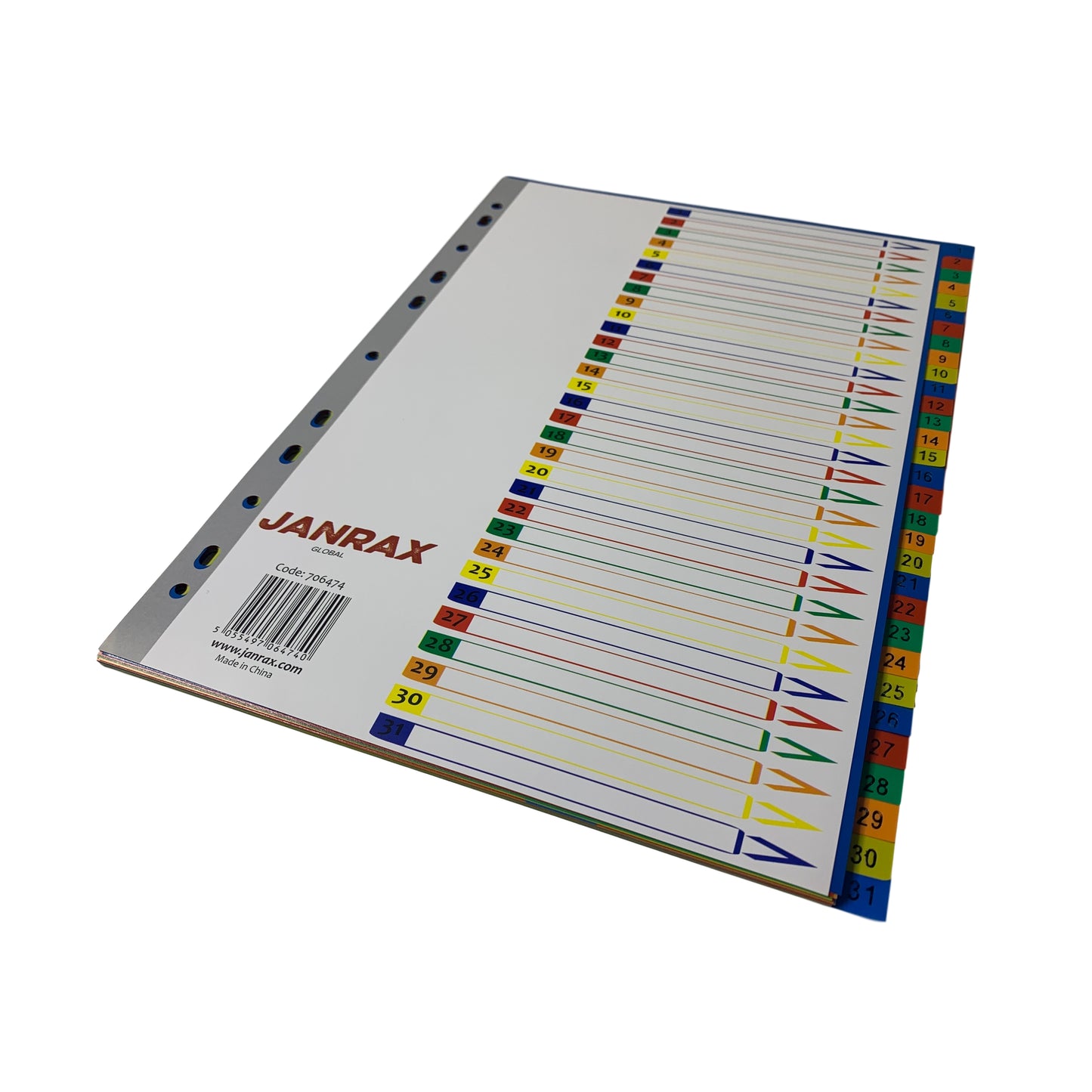 A4 31 Part Polypropylene Dividers with Reinforced Index Cover