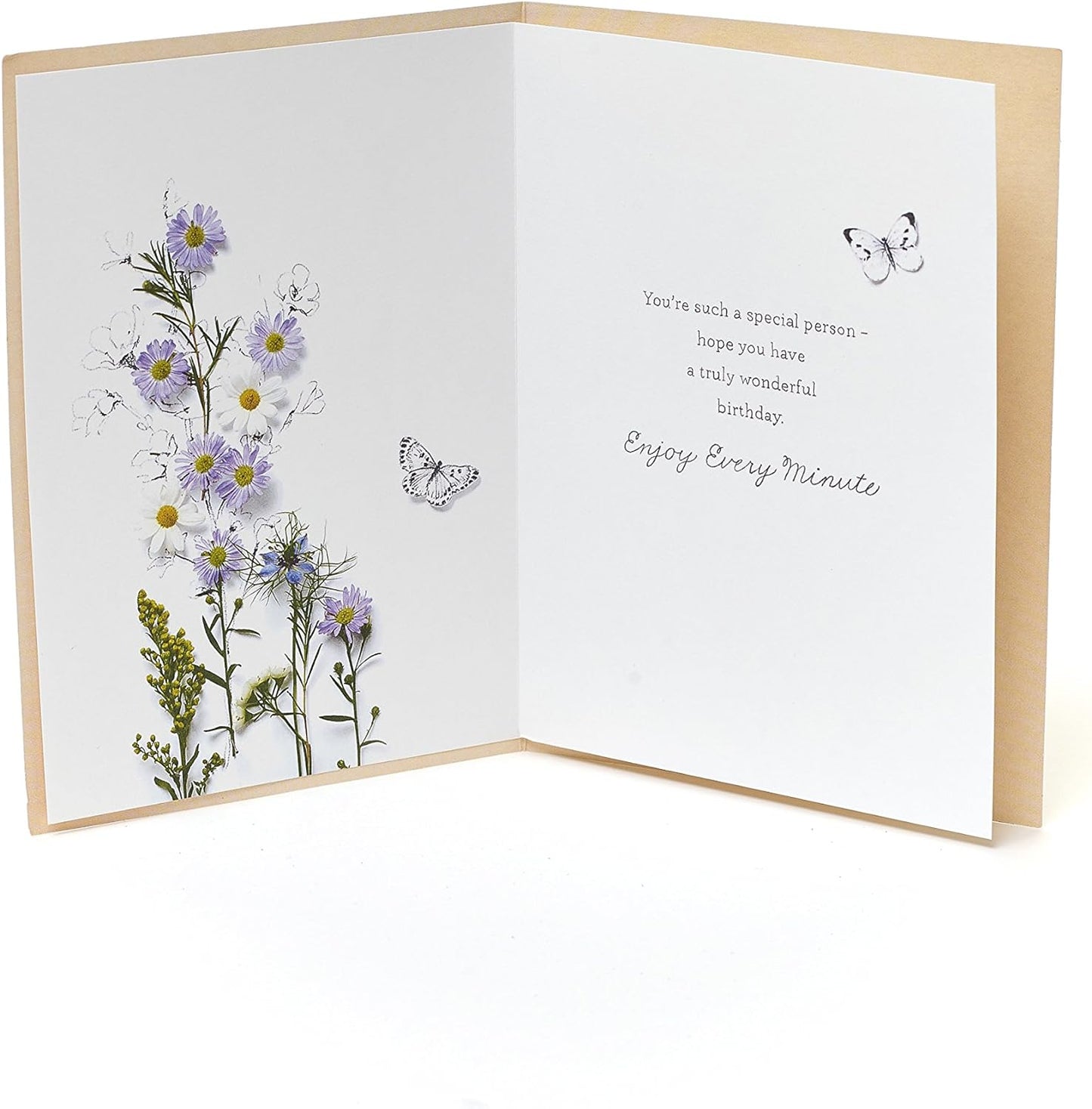 Pansy And Lavender Design Enjoy Every Minute Birthday Greeting Card