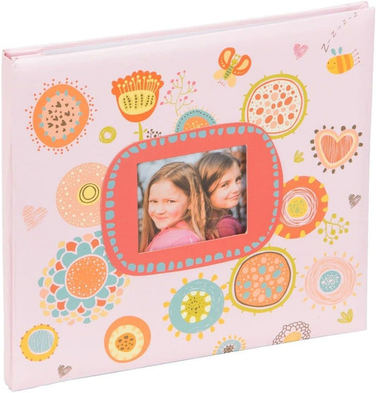 Kenro Pink Festival Children's Scrapbook Colourful Patterned Paper with Photo Window