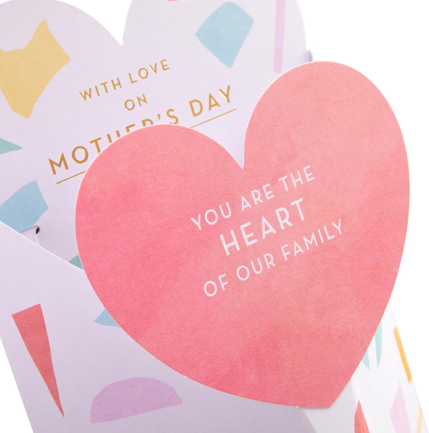 Contemporary 3D Heart Design Heart Of Our Family Mother's Day Card