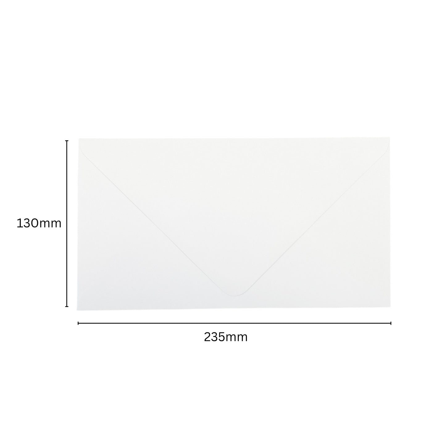 Pack of 50 White 100gsm 130x235mm Gummed Envelopes