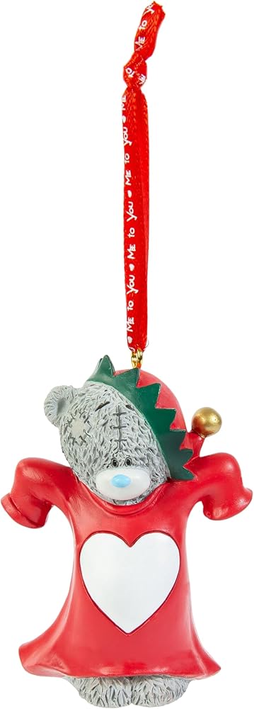 Tatty Teddy With Christmas Jumper Tree Decoration With Satin Ribbon Official Collection