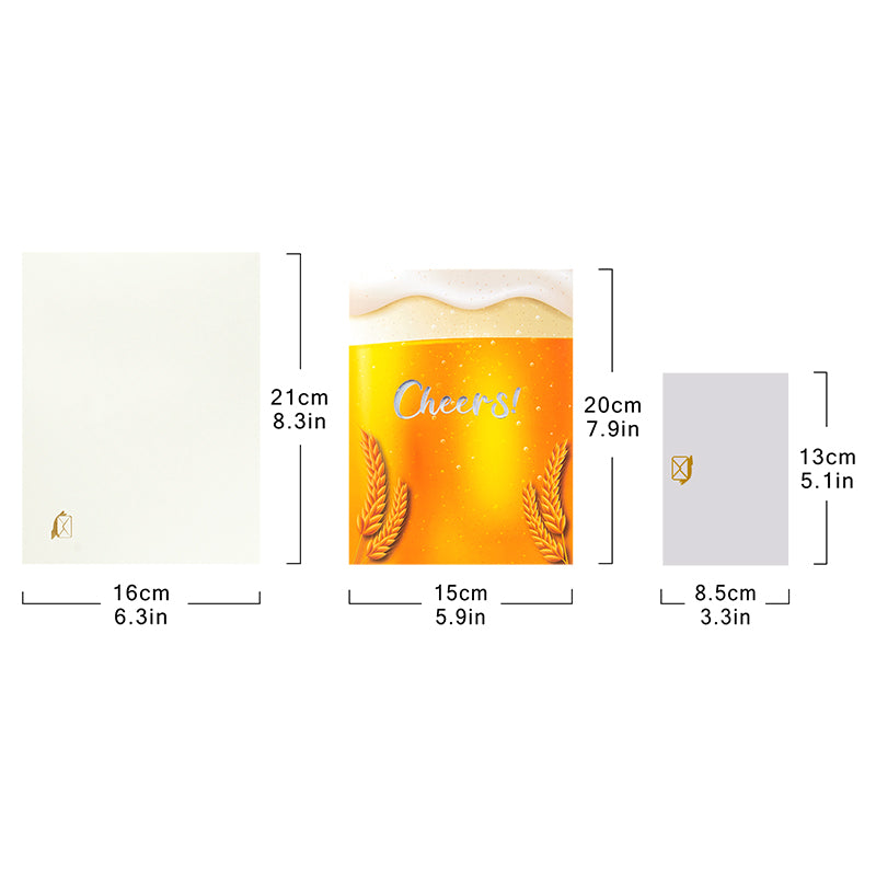 Raise a Toast Cheers to You 3D Beer Pop Up Celebration Card
