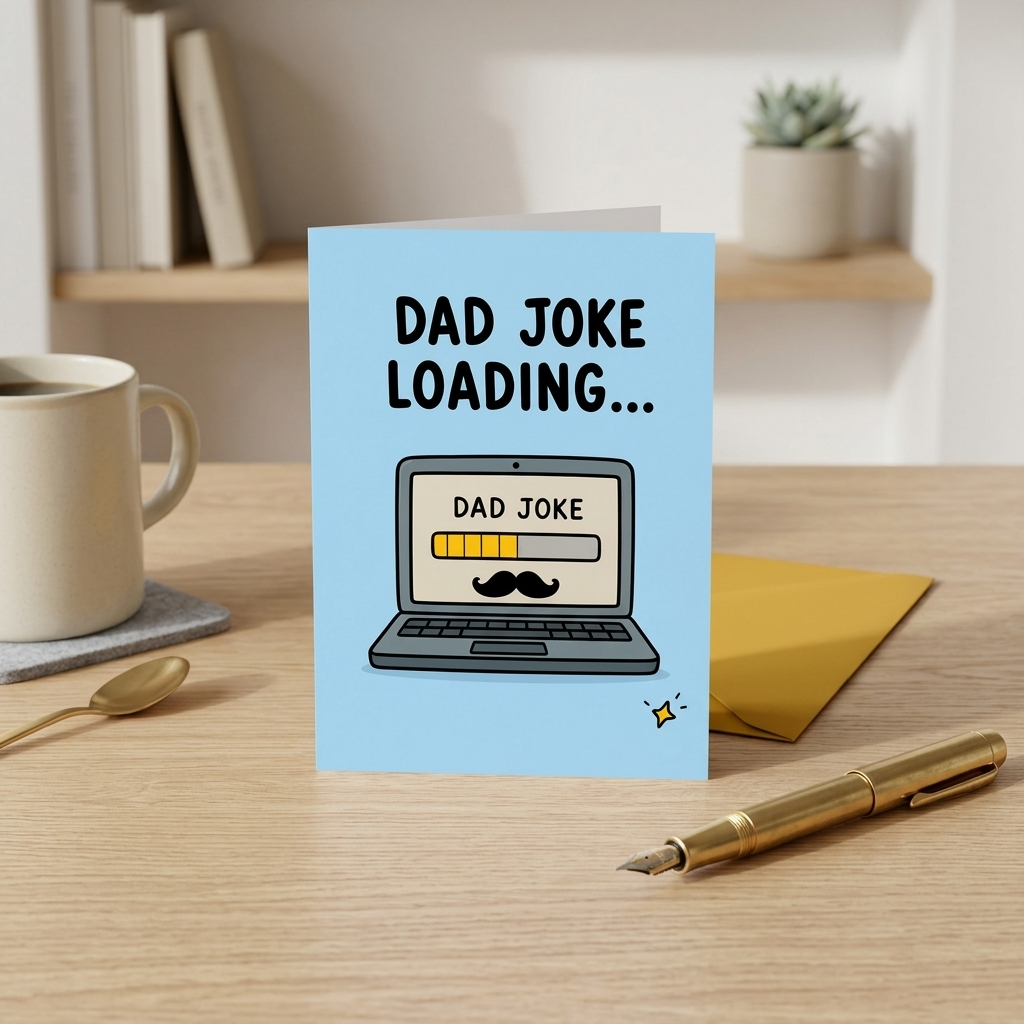Joke Loading... Father's Day, Dad Birthday Card