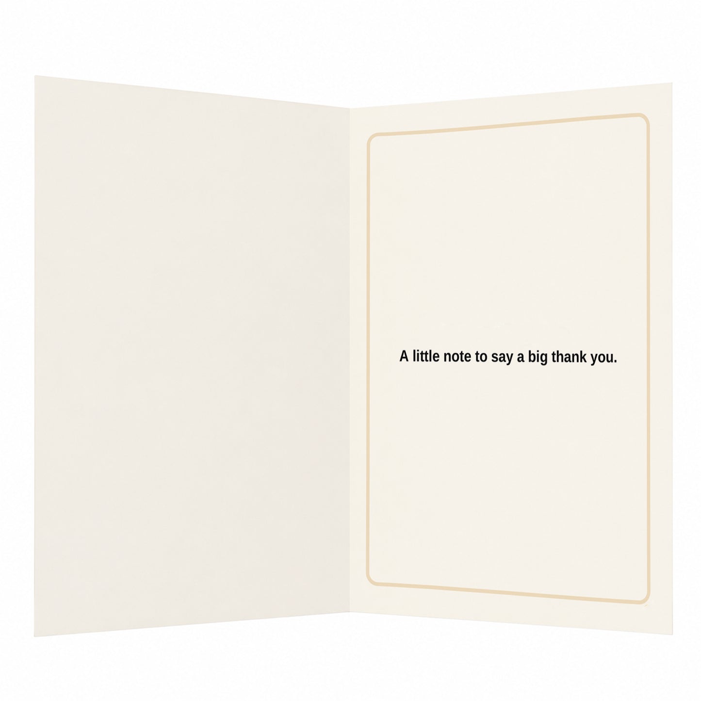 Coffee Cup With Latte Design Thank You Card