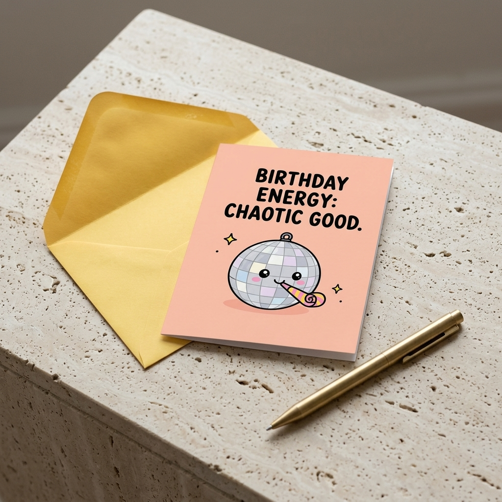 Energy Chaotic Good Design Birthday Card