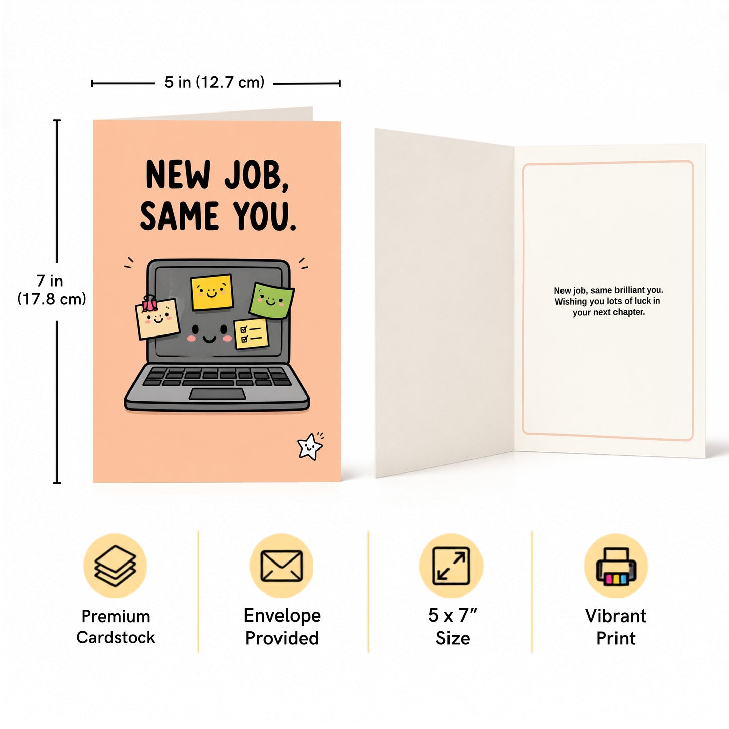 New Job Same You Good Luck Card