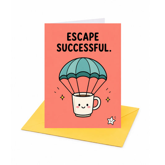 Escape Successful Retirement Congratulations Card