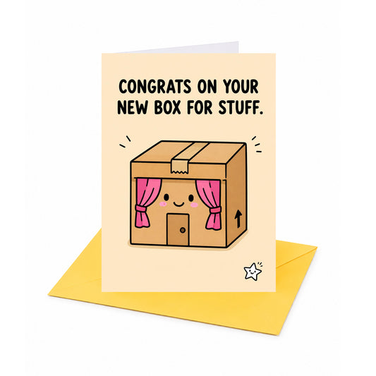 Cardbox Design for Stuff New Home Congratulations Card