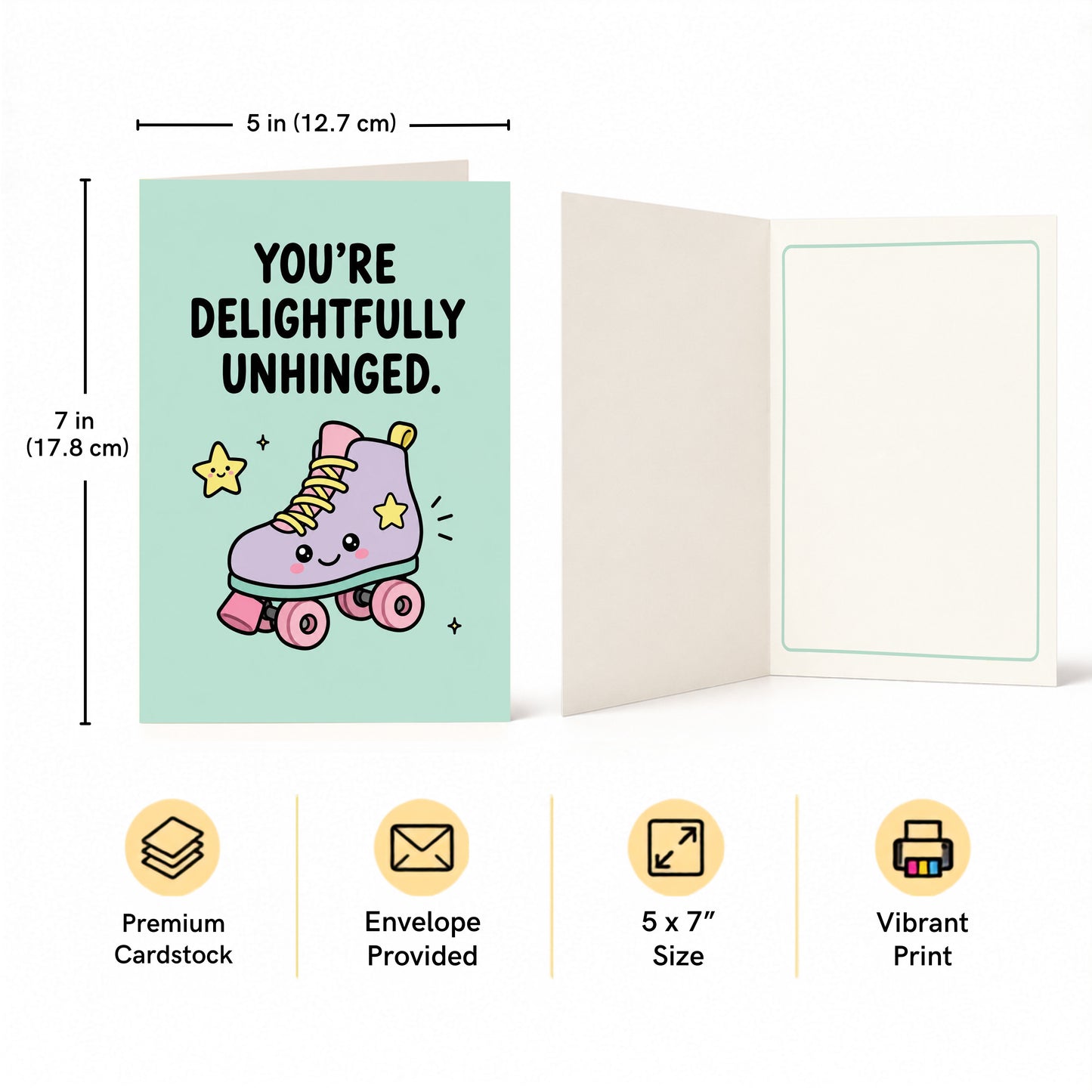 You're Delightfully Unhinged Open Greeting Card