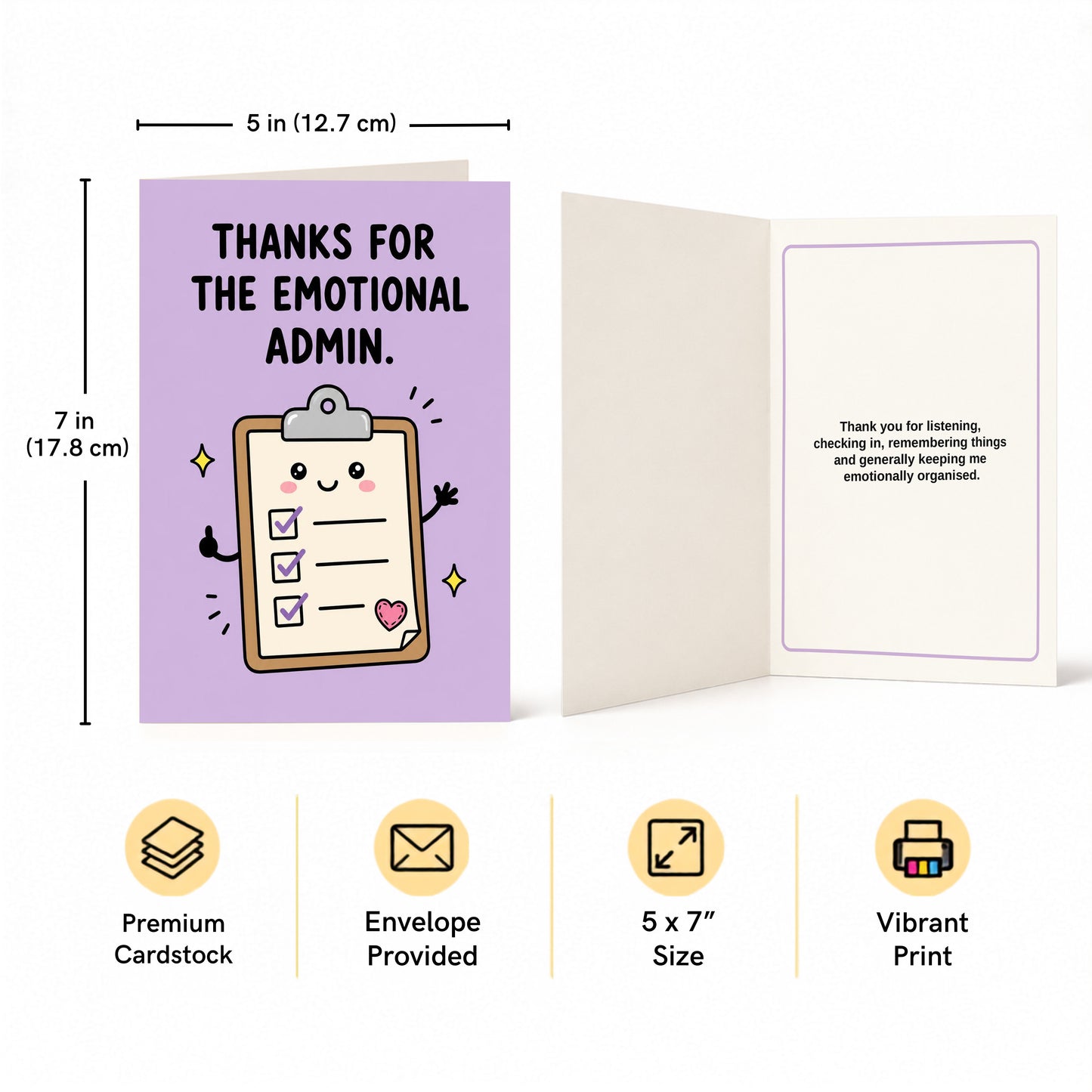 Thanks for the Emotional Admin Thank You Card