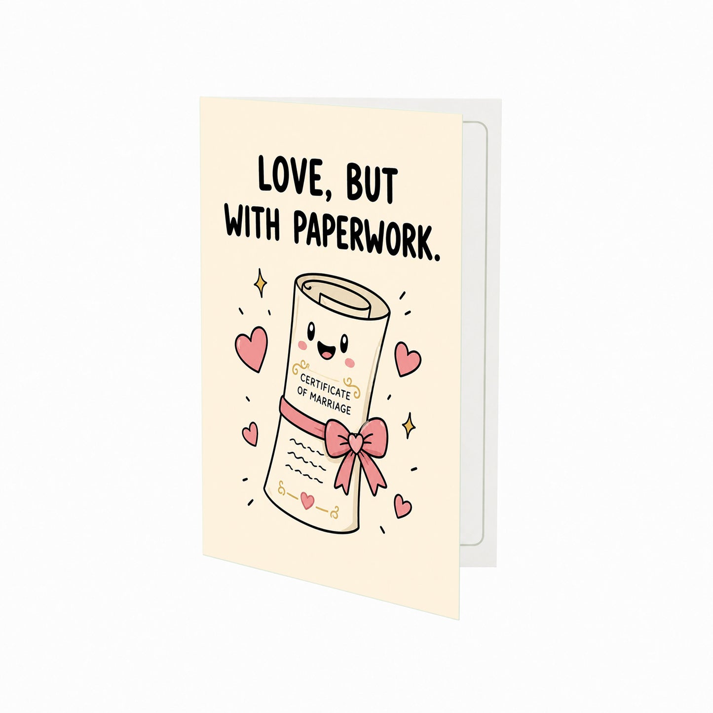Love But With Paperwork Wedding Congratulations Card
