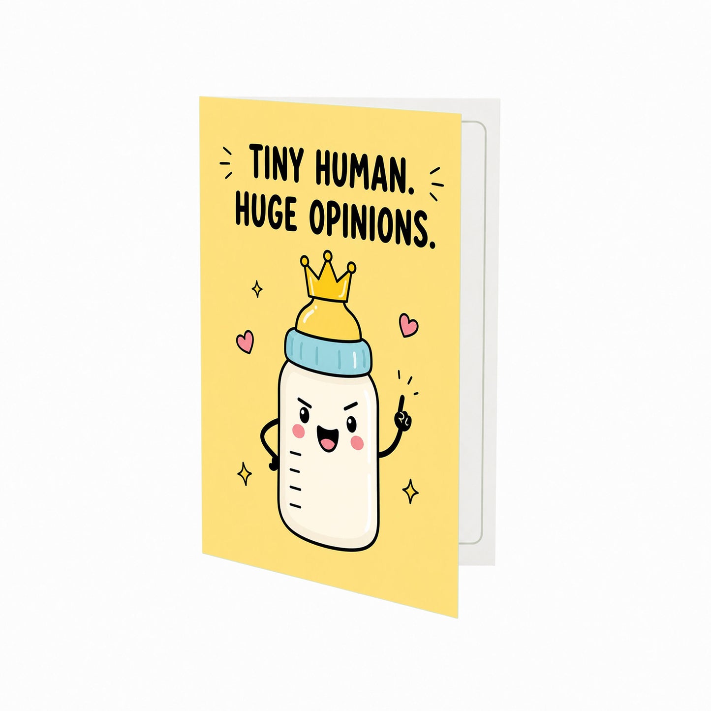 Tiny Human Hugh Opinions New Baby Congratulations Card