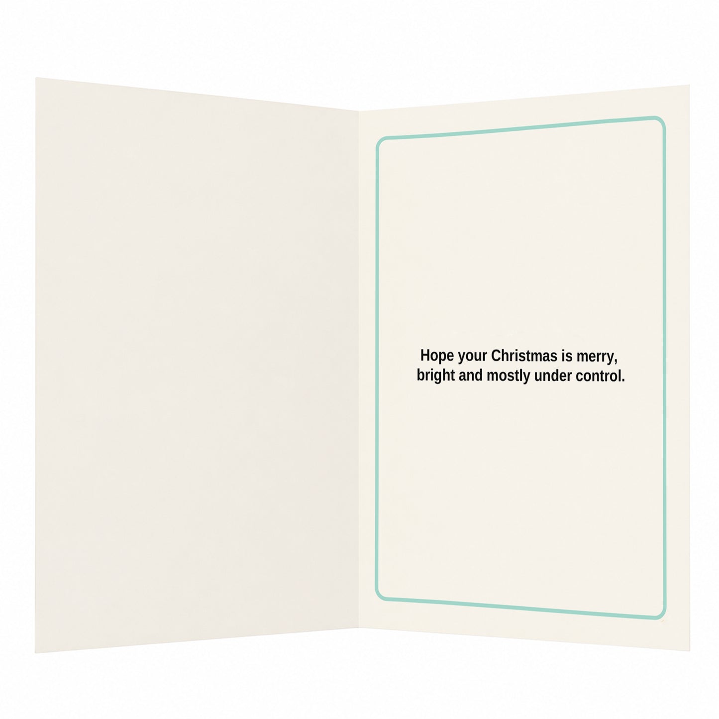 Sleigh First Panic Later Humorous Holiday Christmas Card