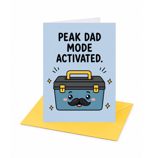 Peak Dad Mode Activated Humor Birthday, Father's Day Card
