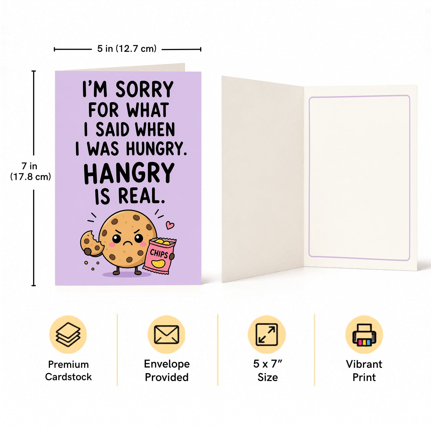 I'm Sorry For What I Said When I Was Hungry Sorry Greeting Card