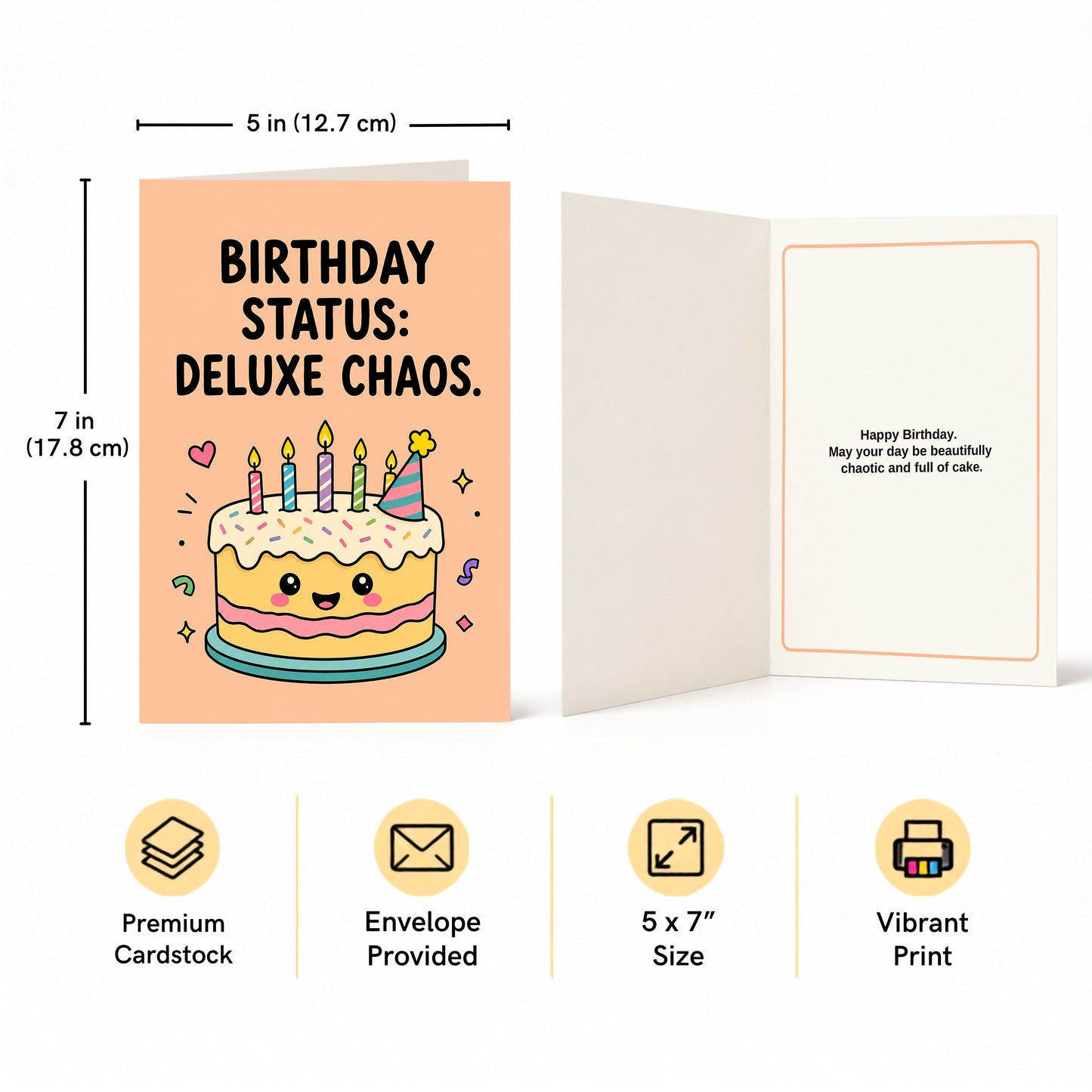 Cake Design Deluxe Chaos Birthday Card