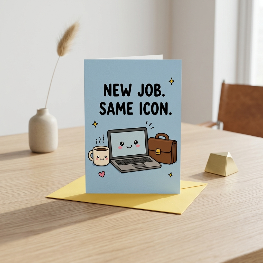 Same Icon New Job Congratulations Card