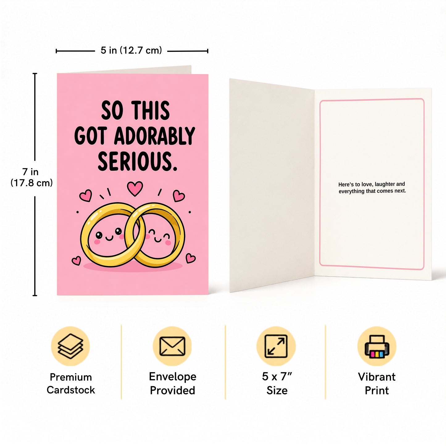 So This Got Adorably Serious Wedding Congratulations Card