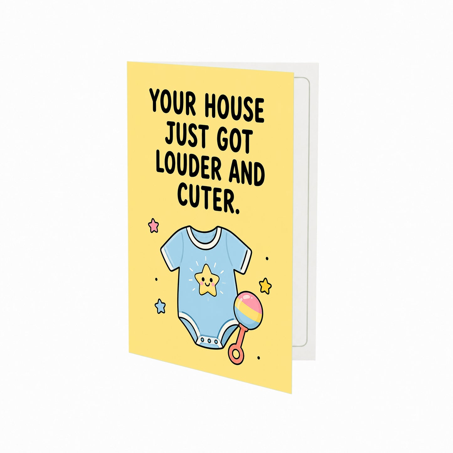 Your House Just Got Louder And Cuter New Baby Congratulations Card