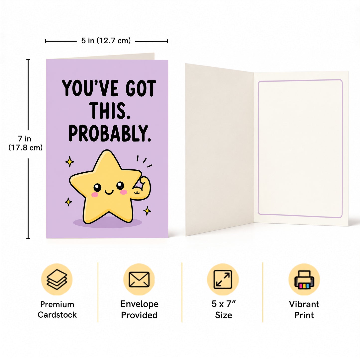 You've Got This Probably Open Encouragement Congratulations Card