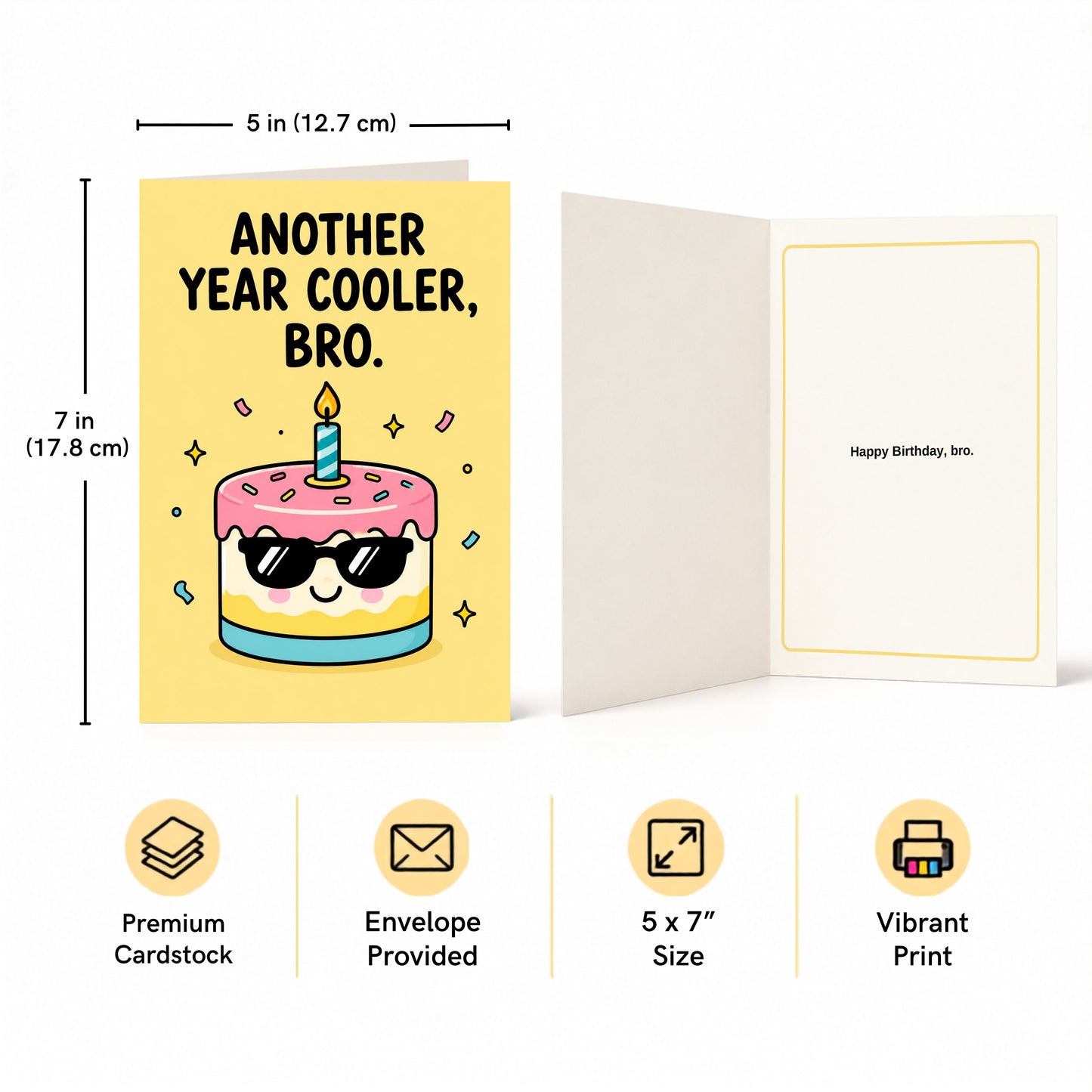 Another Year Cooler Bro, Brother Birthday Card