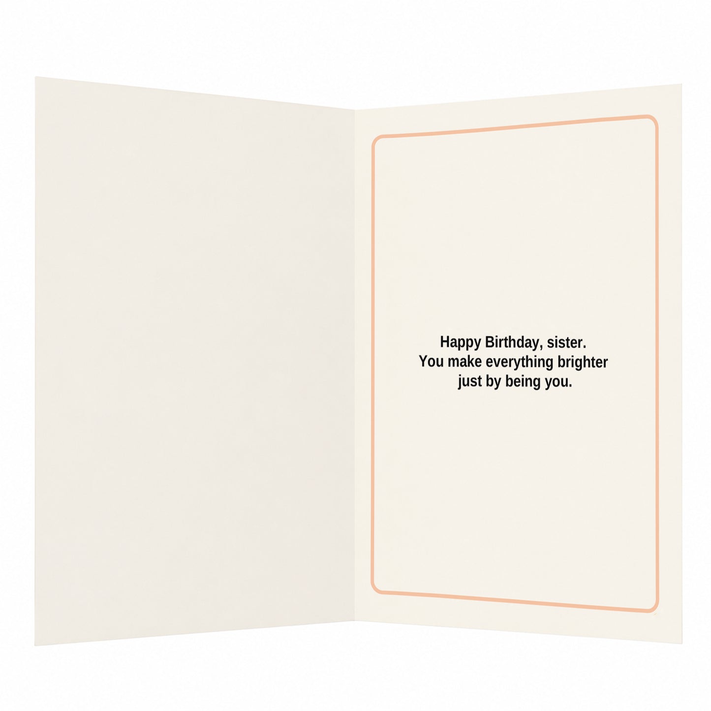 Sister You're Glam Chaotic Perfect Birthday Card