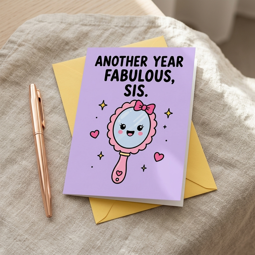 Another Year Fabulous Sister Birthday Card