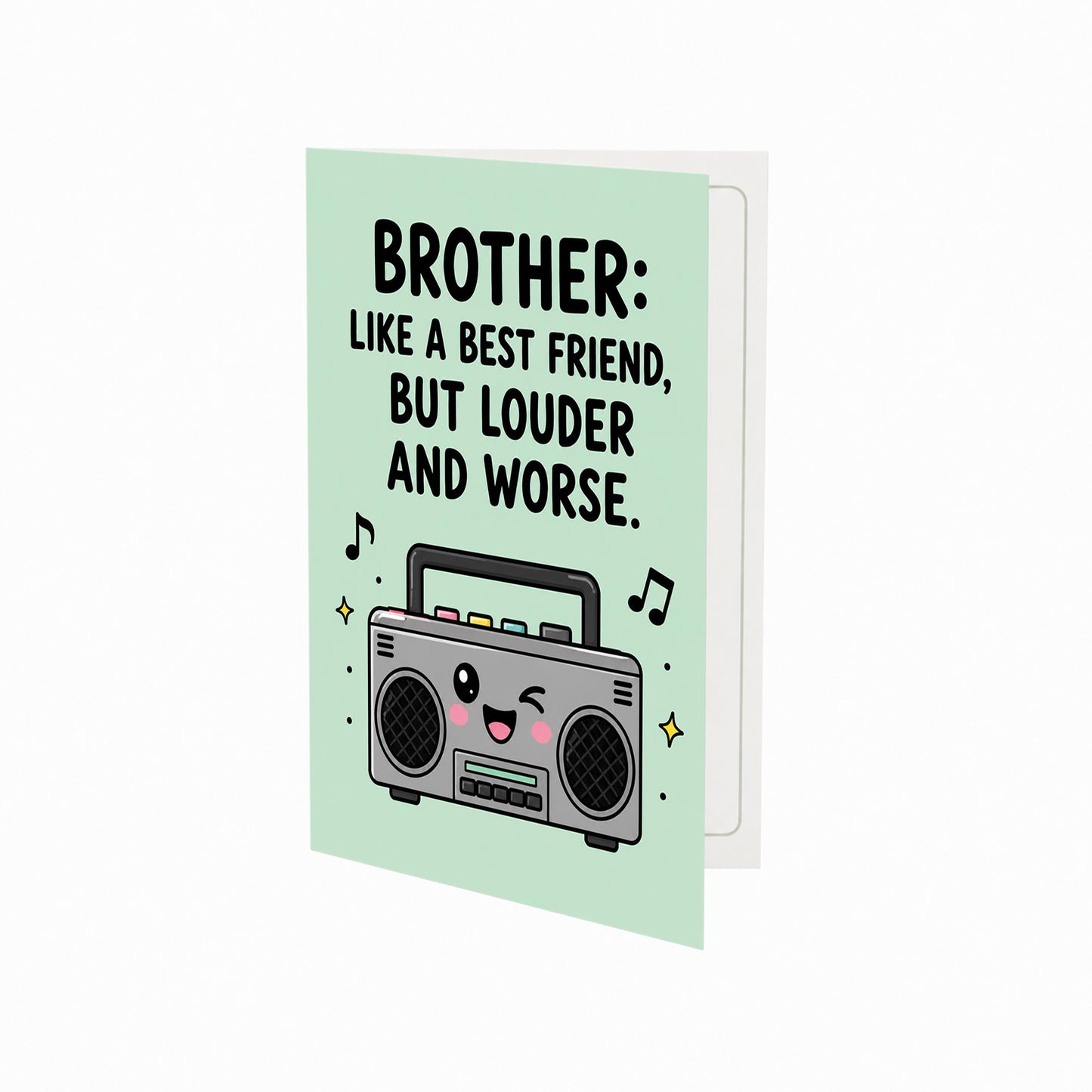 Brother Like a Best Friend But Louder Birthday Card