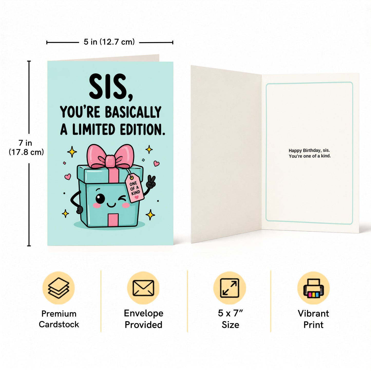 Sis You're Basically a Limited Edition Sister Birthday Card